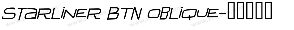 Starliner BTN Oblique字体转换